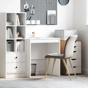 Письменный стол VidaXL 70 см x 50 см белый — компактное рабочее место