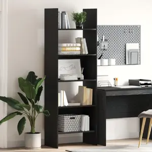 Книжный шкаф VidaXL модель 875023, цвет «чёрный дуб», 60 x 35 x 180 см