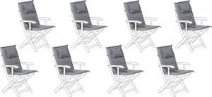 Garden chair cushion set Beliani MAUI — 8 pieces, graphite