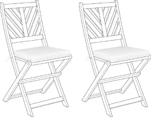 Outdoor chair cushions set Beliani TERNI, 2 pcs, white