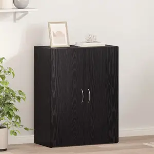 Офисный шкаф VidaXL, цвет черный дуб, древесная плита, 60 x 32 x 77.5 см
