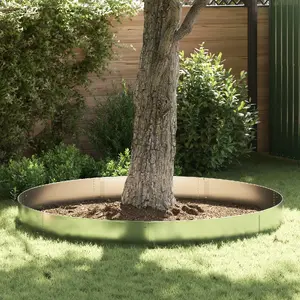 Кромка для сада VidaXL 10 шт 25 x 100 см, гибкая оцинкованная сталь