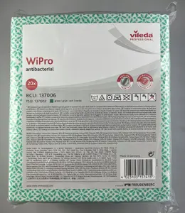 VILEDA микрофибровая антибактериальная тряпка для уборки, зелёная (137002)