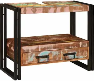 Bathroom vanity cabinet with drawer and shelf VidaXL Lite Stal model 4102771