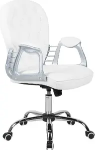 Office chair Beliani Princess — white ergonomic swivel chair, model 153820