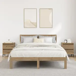 Naktsgaldi (2 gab.) VidaXL modelis 871921, Mākslinieciskā ozola virsma, 40×35×50 cm, koksnes kompozīts