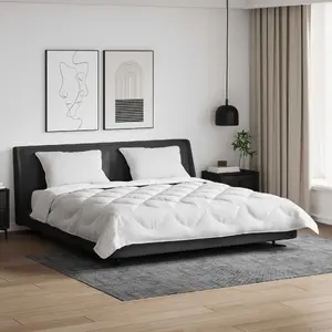 Duvet with Pillows VidaXL set 3 pcs White 200 x 200 cm Microfiber