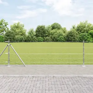 VidaXL fence panel 0.8 x 100 m galvanized steel – 0.8m height, 100m length