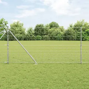 Рулонное ограждение VidaXL полевое 1.2 x 25 м сталь оцинкованная