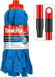 Швабра Tonkita Microfibre T0020 — микрофибровая для пола, сменная стираемая насадка