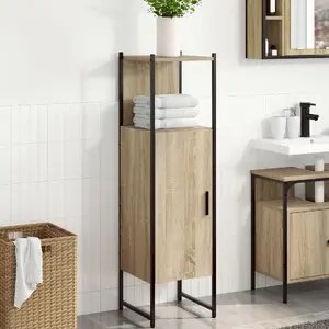 Augsts pārtikas skapis VidaXL modelis 868043 gaišā ozolkoka tonī — augsts uzglabāšanas skapis