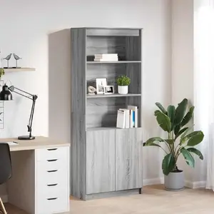 Высокий шкаф VidaXL 70×35×180 см, серый дуб Sonoma, шкаф для хранения