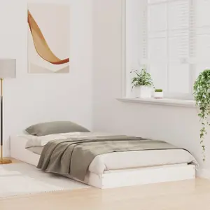 Деревянная рама кровати VidaXL 80 x 210 см Белая массив сосны