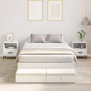 Каркас кровати для хранения VidaXL 3335685 белый