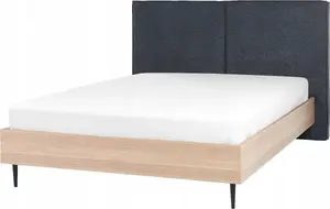 Тканевый (обитый) кровать Beliani IZERNORE 140 x 200 см, серый