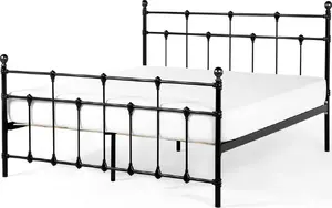 Металлическая кровать Beliani LYNX 160 x 200 см, чёрная рама