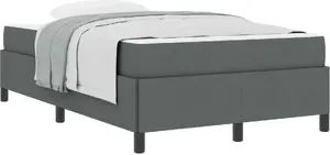 Кровать с пружинным матрасом VidaXL 120 x 190 см, темно‑серый и черный