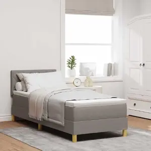 Пружинная кровать с матрасом VidaXL Taupe 80x200 см, ткань