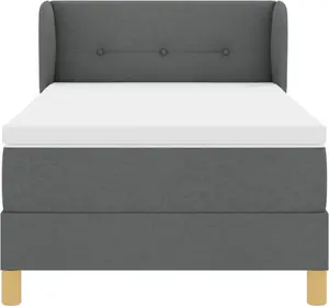 Кровать Box Spring с матрасом VidaXL 80x200 см Ткань Серый