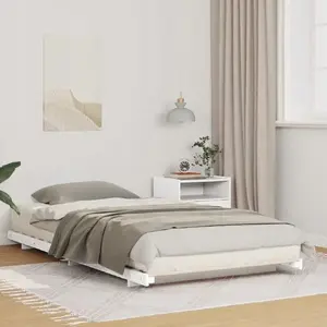 Каркас кровати VidaXL 80 x 210 см, белый, массив сосны
