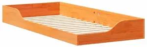 Каркас кровати VidaXL 80 x 210 см, массив сосны, вощеный коричневый