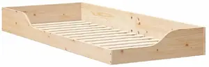 Основание для кровати VidaXL 80 x 220 см массив сосны коричневое