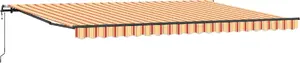 Automātiski izvelkams nojume VidaXL 500x350 cm, dzeltena un oranža