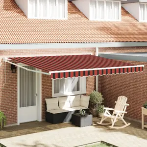 Маркиза ручная складная VidaXL 400 x 350 см желто-оранжевая