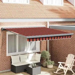 Маркиза VidaXL автоматическая 350×250 см оранжево-коричневая