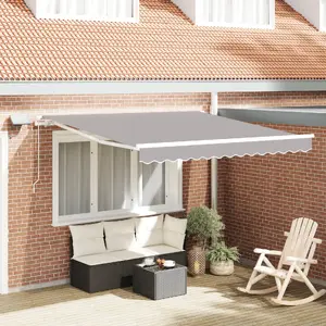 Ткань для маркизы VidaXL для ручной маркизы 300 x 250 см светло-серая