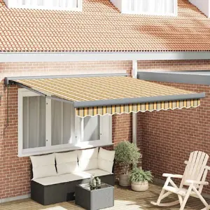 Выдвижная полосатая маркиза VidaXL 300 x 250 см, выдвижной навес