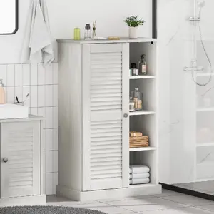 Шкаф для ванной VidaXL модель 4019114 Белый 68 x 34 x 110 см Сосна Массив