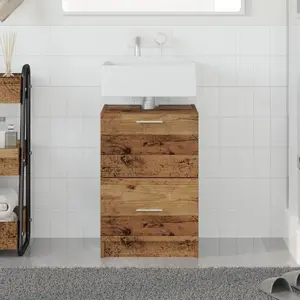 Тумба под раковину VidaXL Stare Drewno 40x37x59 см, изготовлена из дерева