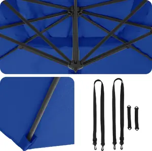 Parasol (patio umbrella) VidaXL model 42003340 — blue polyester canopy, aluminum frame, Ø 3 m