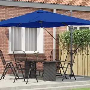 Patio parasol VidaXL model 42003348 with vented canopy, blue