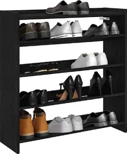 Shoe Rack VidaXL model 859906, black, 80 x 25 x 81 cm