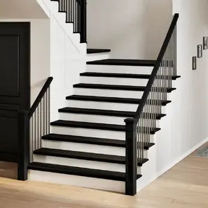 Stair Treads VidaXL 120x25x2 cm Solid Oak Brown, Set of 4