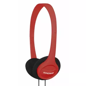 Накладные наушники Koss KPH7r — проводные, лёгкая конструкция, красные
