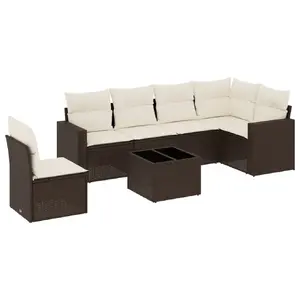 VidaXL 3251380 уличная скамейка Ротанг, Закаленное стекло