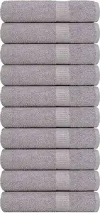 Towels for hands VidaXL set of 10 Gray 50x100 cm 360 gsm 100% cotton