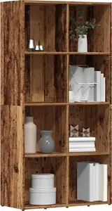 Plaukts grāmatām VidaXL modelis 855778, atjaunota koksne, 66 x 30 x 130 cm