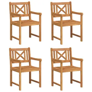 Садовые стулья VidaXL набор 4 шт., массив акации, 56 x 55,5 x 90 см