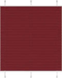 Плиссированная рулонная штора VidaXL 115x100 см ширина ткани Бордово-красная