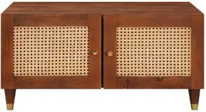 Журнальный стол VidaXL 80 x 50 x 40 см с нижней полкой, коричневый