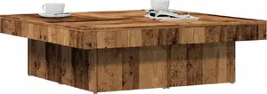 Кофейный стол VidaXL модель 856554, под старое дерево, 90×90×28 см, столешница из ДВП