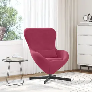 Кресло VidaXL «Яйцо» из винного бархата