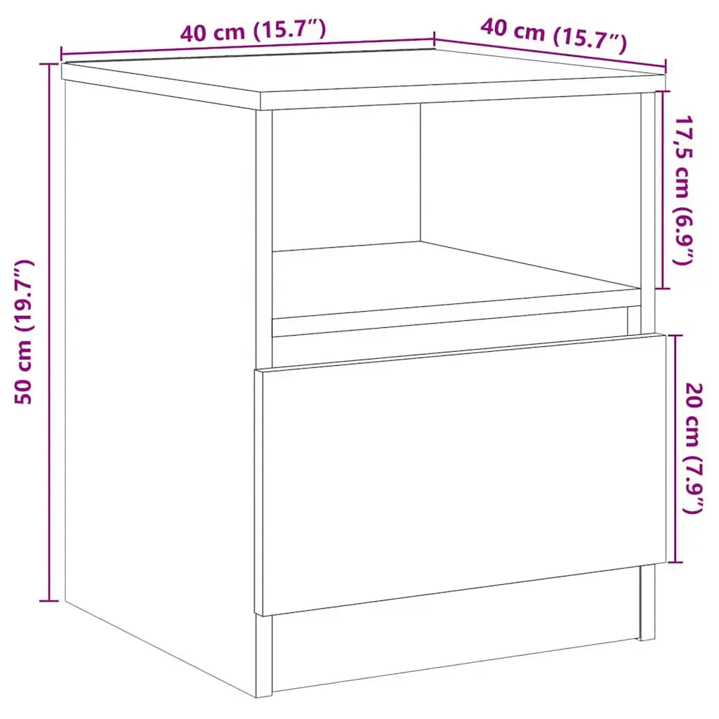 VidaXL 856499 nightstand/bedside table 856499 Photo 11