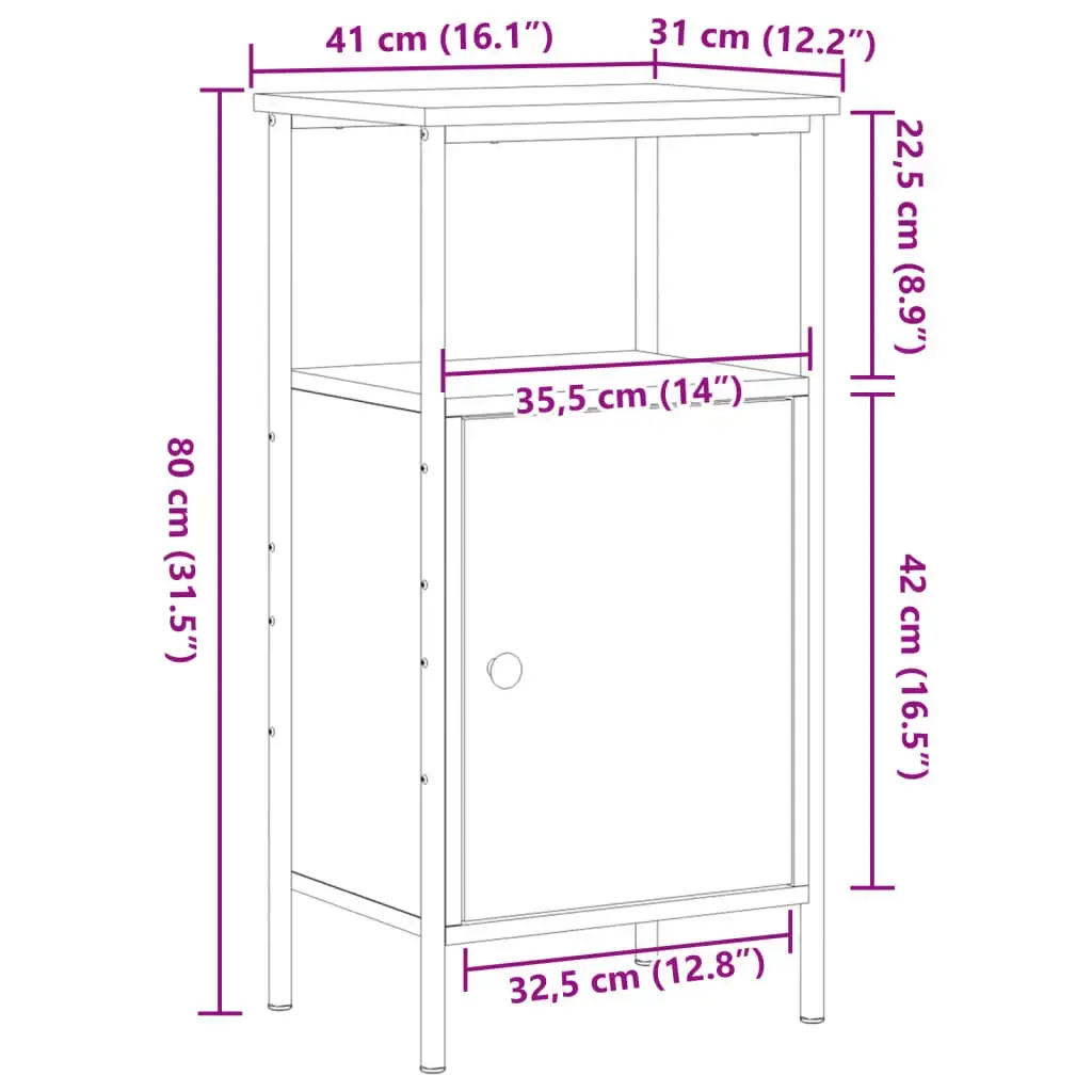 VidaXL 857248 nightstand/bedside table 857248 Photo 11