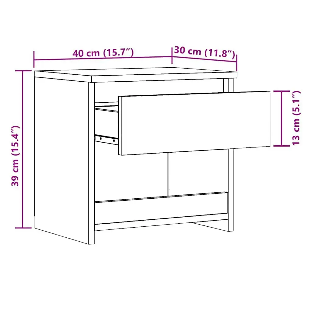 VidaXL 856406 nightstand/bedside table 856406 Photo 10