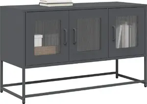 ТВ-тумба VidaXL 853340, антрацит, 100,5×39×60,5 см, холоднокатаная сталь